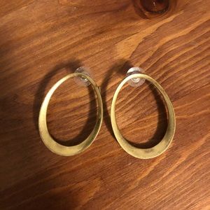 Stella and Dot gold statement earrings